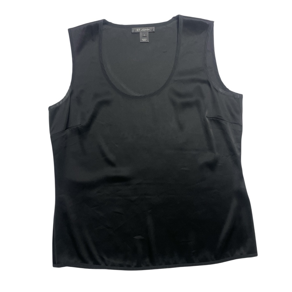 St John  Womens Sz S (6) Sleeveless Blouse Shell Silk Blend Tank Top Pullover